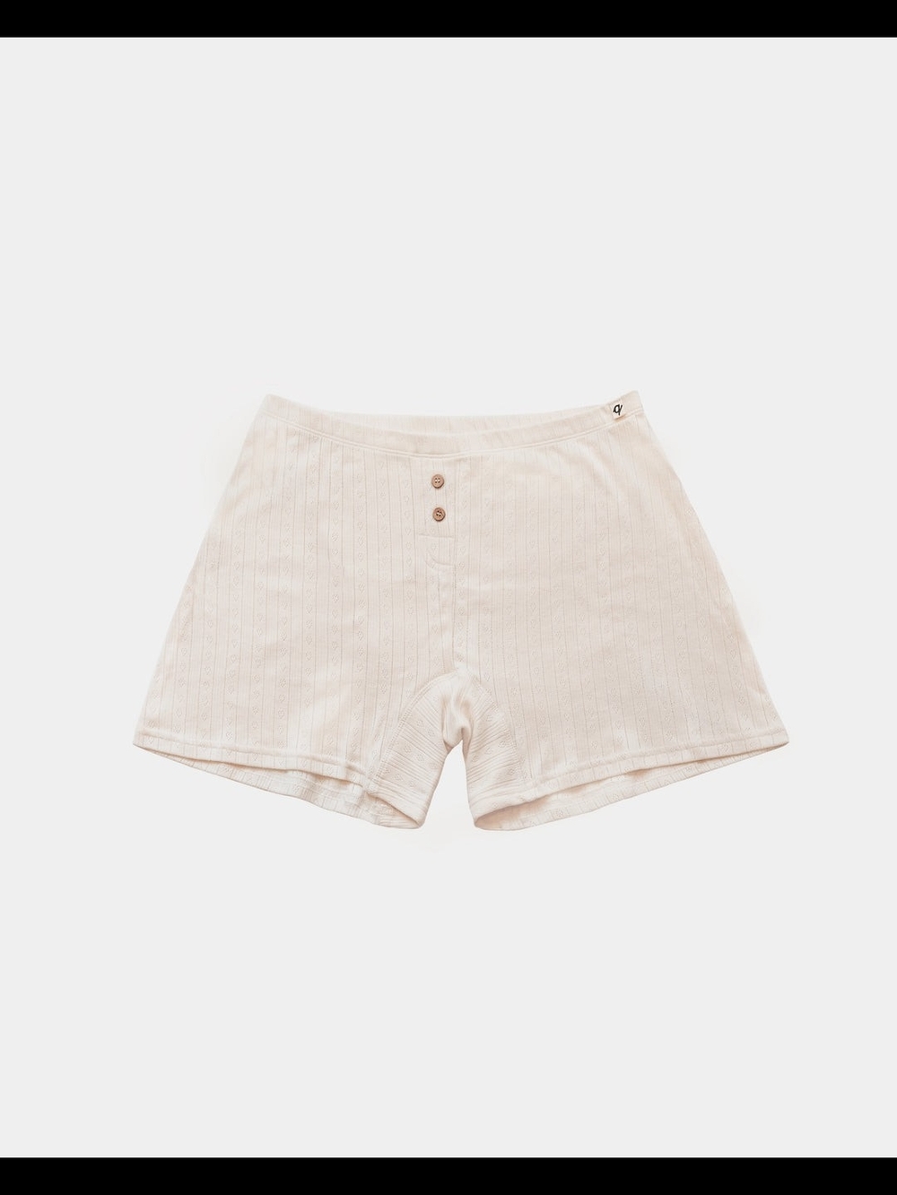 Natural Undyed Pointelle Collection Shorts